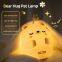 High Quality LED USB Rechargeable Soft Silicone Night Light Cartoon Bear Patting Lamp Bedroom Decor Touch Sensor Table Light