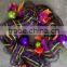 Colorful Elegant Christmas Decorative Mesh Wreaths/Mesh wreath with items for easter decoration/flexbile easter mesh wreath