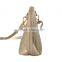 custom plain pu leather lady shoulder bag