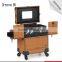  New design fashionable makeup organizer cosmetic makeup trolley case with mirror