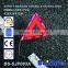 Reflective safety car warning triangle traffic sign with PMMA+ABS+PVC