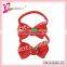 Little girls hair accessories friendly material ribbon bow elastic band lovely apple ponyholder (XH4001-374)