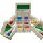Colorful Rainbow Wooden Castle Blocks Set For Child wooden acrylic blocks