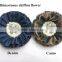 2015 New Style,Handmade Printed 8cm Denim And Camo Rhinestones Center Flower With Pearls,Chiffon Flower