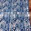 100 % Cotton blue indigo hand block printed fabric from Jaipur Sanganer