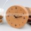 Hot sale Shanshui new design 100% wooden carving desktop clock, DRZ005
