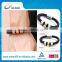 316l stainless steel leather bracelet for men