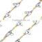 Girls New Designer Simple Design Popular Bracelets for Fashion Girl with Two Tone Link Chains