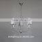 Coozen Factory Modern Bamboo leaf printed Fabric Hanging Lamp with Raindrop Crystal
