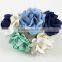 Blue White Mixed Large Handmade Mulberry Paper Flower, Wedding Party, Scrap-booking Crafts Thailand