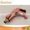 2015 low arc Rose Gold single handle basin faucet with water channel spout QL140409R
