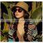 Fedora straw caps with braided rope casual style striped hats