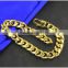 factory wholesale top quality gold plated heavy cuban chain bracelet
