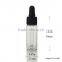 9ml Empty Clear Round Glass Bottles for Essential Oils with Glass Eye Dropper