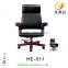 Modern Executive Chair Wooden Frame Leather Furniture Office Chairs Swivel HE-509