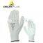 Deltaplus polyester knitted with polyurethane coating on palm and fingertips safety gloves