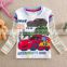 2-6Y (L85515#Red and white)Baby Boy Clothing Hot Car boys t shirt Kids t shirt long sleeve t-shirts for children