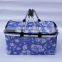 Foldable picnic basket with aluminum handle