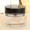 150ml glass jar with black lid for body scrub packaging, vintage glass jar