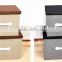 Linen Fabric Clothes Storage Box With Open Front