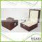 Personalized Luxury Dark Brown Wooden Watch Box for Men