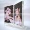 Crystal photo frame super slim led crystal light box frameless