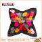 Fashion flower printing cheap imitate chinese silk square scarf 90*90 cm