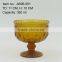 press glass drinkingware/goblet, Hiball, DOF, dessert bowl,Champagne flute in amber color with Jewery patern