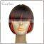 Short Bob human hair wig F color 1B RED celebrity party wig