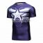 Men Marvel Superhero Captain America Compression T Shirt Men Running Gym Fitness Tights