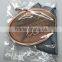 Metal medal with ribbon copper plated and sport medal