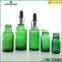 5ml10ml 15ml 20ml 30ml 50ml 100ml green Glass Essential Oil Bottle with black Dropper Cap