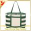 Cotton Canvas Natural Tote Bag with Strips Print