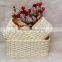 gift baskets, flower baskets, set of 3-white