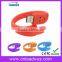 7 years' gold supplier colorful custom logo bracelet shape pen drive, best silicone bracelet usb flash drive