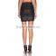 2015 black coated fabric super mini skirt JXH386