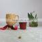 Fashion Design Decoration Small Wooden Color Resin Plant Pot Roller