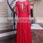 New Arrival Custom Design half sleeves red evening dress wholesale