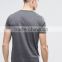 Mens Custom Fashionable 100% cotton printing stock Gray 180gsm t-shirt printing