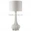 Swiden wine red dressing table lamps with polished surface and black cylinder fabric shade