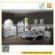 Creative design white wooden bedroom furniture bed with leather upholstered headboard