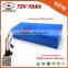 PVC Cased Custom 20S4P 72V Lithium Battery Pack 10Ah 72V Panasonic Electric Bike Battery with 30A BMS 2A Charger