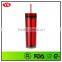 16oz wholesale bpa free plastic skinny tumbler with lid and straw