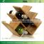 W Shape 8 Bottle Tabletop Wine Holder Wooden/Bamboo W Wine Rack