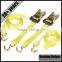 Commercial-Grade RatchetX J-Hook Tie-Down 14ft x 1 1/2in 2 Pack 5000-Lb Breaking Strength