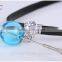 Wholesale Leather Choker Necklace Lampwork Murano Essential Oil Bottle Pendants For Women