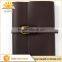 top quality refillable genuine leather notebook with pen loop
