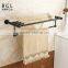 new type zinc alloy black color bathroom sanitary items towel rack