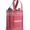 Customized Cheap 4 Bottle Non Woven Wine Bottle Bag