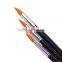 Cheap Custom Bulk Wholesale Paintbrush Art Supplier 6Pcs Round Nylon Artist Paint Brush Plated Tube Wood Handle Painting Brushes